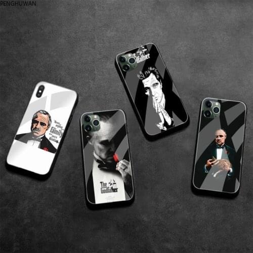 Hot Movie The God Father Man Phone Case Cover Tempered Glass For iPhone 11 Pro XR XS MAX 8 X 7 6S 6 Plus SE 2020 case