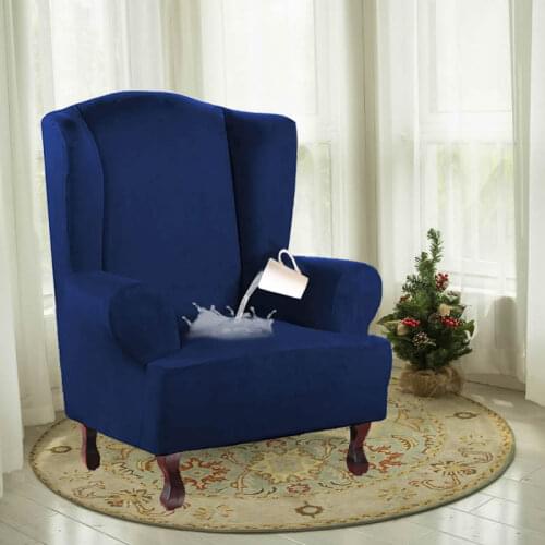 Wingback Chair Cover All-inclusive King Back Armchair Sofa Slipcover for Living Room Wing Back Chair Furniture Protector Cover