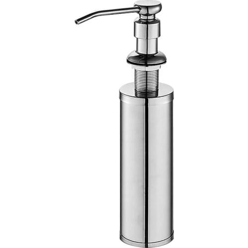 Kitchen Sink Soap Dispenser, Built in Hand Soap Dispenser Pump in SUS304 Stainless Steel Chrome Finish with High-Capacity Metal