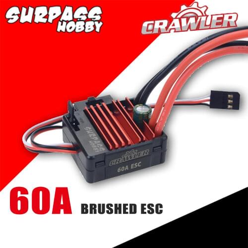 SURPASS HOBBY ESC 60A for RC 5-Slot 540 Brushed Motor for Traxxas TRX-4 Blazer Axial SCX10 D110 D90 RC Crawlwer 1/10 1/8 Car