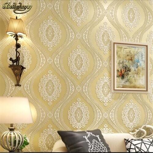 Beibehang European wallpaper non - woven wallpaper 3D relief three - dimensional bedroom living room TV backdrop papel de parede