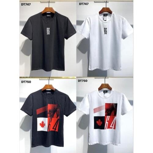 Gothic Men Women Short Sleeve T-Shirt Casual Cotton Round Neck Locomotive Letter Print 21 FW 1964 Dsquared2