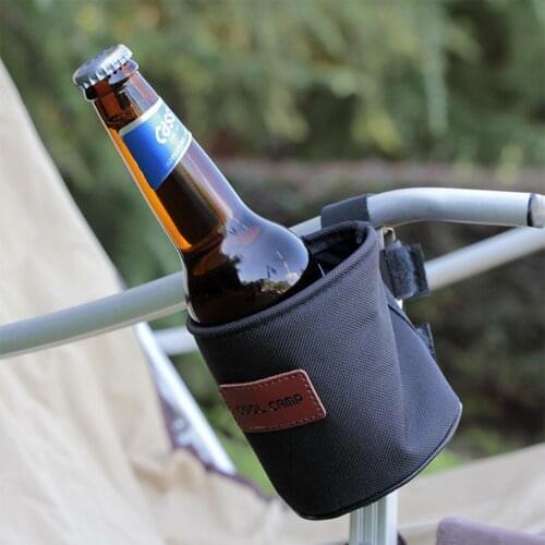 Moutain Bike Water Cup Holder Organizer Drink Water Bottle Mount Stand Chair Side Storage Bag For Outdoor Cycling Camping