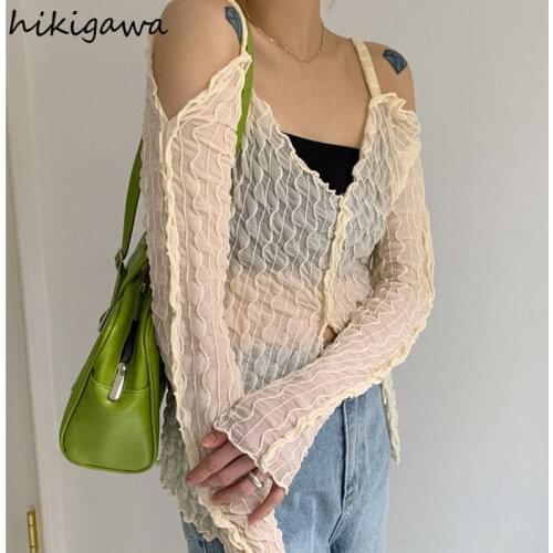 Прозрачные блузки HIKIGAWA China At AliExpress