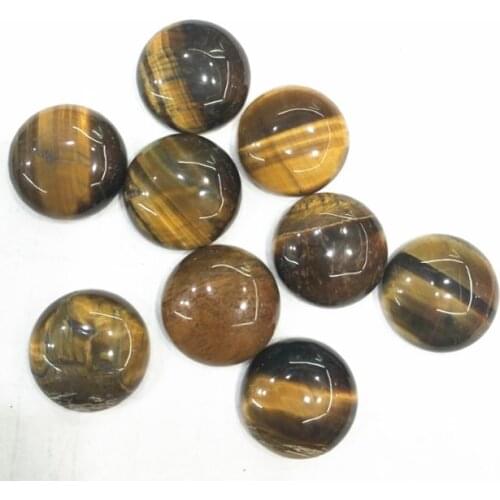 6pcs nature gem stone cabochons round shape no hole for women pendants making accessories 16mm more colors available top selling