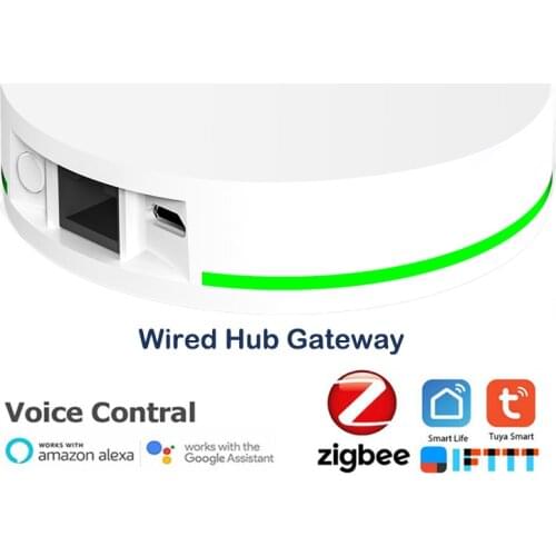 Tuya Smart Zigbee 3.0 Hub Bridge Zigbee IOT Gateway Controller Smart Home Works with Alexa Google Home ,Network Wired Connection
