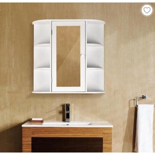 Hot 60x17x58cm Bathroom Cabinets With Mirror Wall Mounted Bathroom Toilet Furniture Cabinet Cupboard Shelf Cosmetic Storager HWC