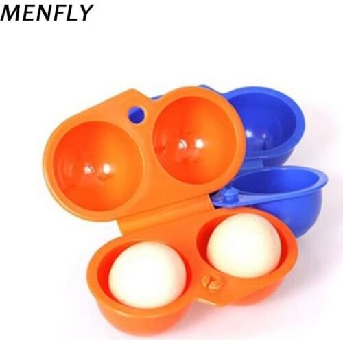MENFLY 2 Grid Outdoor Hike Egg Case Camping Portable Plastic Egg Carton Anti-Crush Storage Box Eggs Tray for Picnic Packing Box