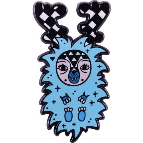 HOSENG Blue Alloy Badge Backpack Lapel Enamel Metal Pin Jewelry HS_572