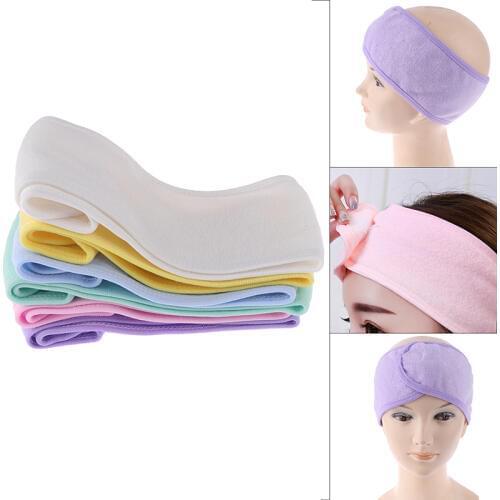 Fashion Spa Bath Shower Wash Face Elastic Hair Bands Head turban Ladies Cosmetic Fabric Towel Make Up Tiara Headbands