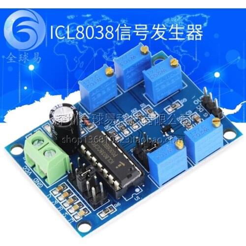 ICL8038 Signal Generator Module Triangular Rectangular Sine Wave Generator Medium Low Frequency 10Hz-450KHz DC 12V 15V