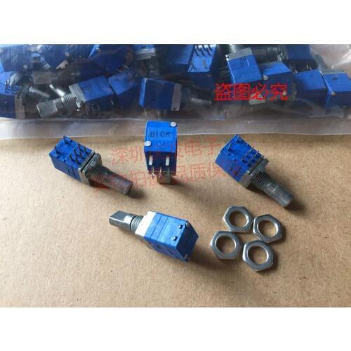 Original new 100% RV097NS double potentiometer B10K with switch audio power amplifier RV097GS half axis 8pin