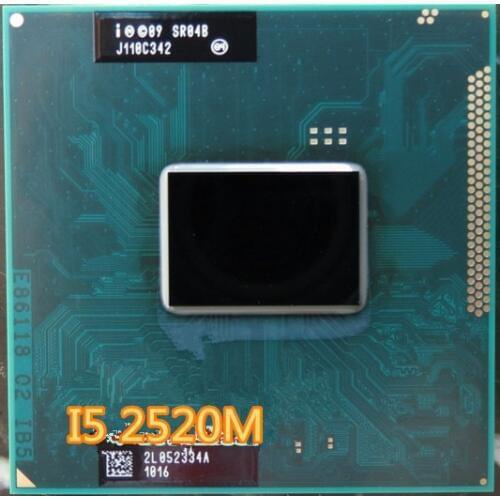 Intel Core i5-2520M i5 2520M 2.5GHz (3.2GHz Turbo) SR048 i5 2520m Socket G2/rPGA988B Processor cpu can work