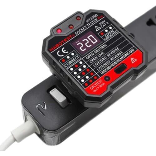 Professional RCD Leakage Switch Detector Socket Tester with LCD Screen JA55
