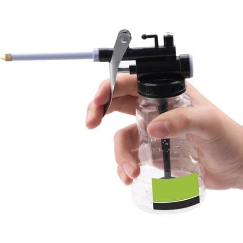 Oil Can High Pressure Hand Pump Oiler Lubrication Metal Gun For Lubricants Oiler With Oil Spray Hose Car Oil Pot Bottle