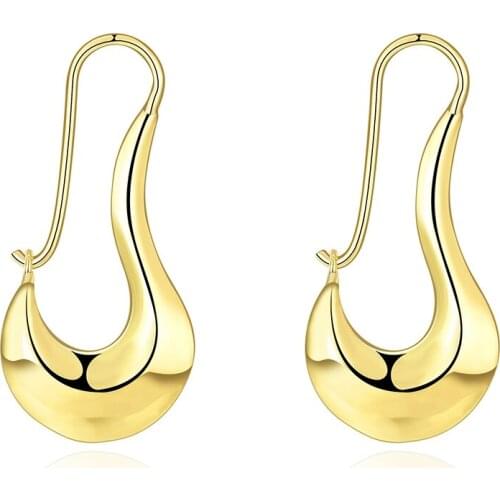 ZEMIOR Wedding Fashion Clip Earrings For Women Exquisite Personality And Luxury Geometry Female Earring Simple Jewelry On Sale