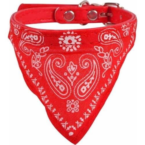 Puppy Neckerchief Adjustable Pet Dog Cat Neck Bandana Collar Scarf Accessories for Cats & Small Dogs Black Red Blue Pink Purple