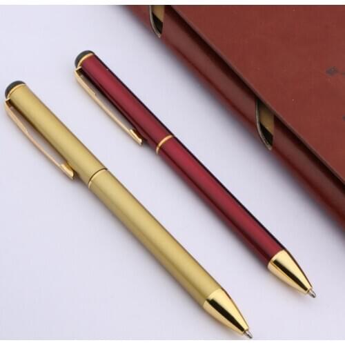 STAINLESS STEEL ARROW CLIP GOLDEN TRIM 801 SILVER TWIST BALLPOINT PEN Stationery Office School Supplies Writing Gift