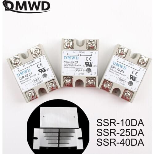Solid state relay SSR-10DA SSR-25DA SSR-40DA 10A 25A 40A actually 3-32V DC to 24-380V AC SSR 10DA 25DA 40DA