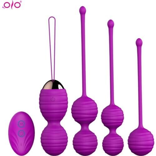 OLO Kegel Balls Vibrator Vibrating Egg Sex Toys For Woman Remote Control Vaginal Tight exercise Ben Wa Geisha Muscle Shrink