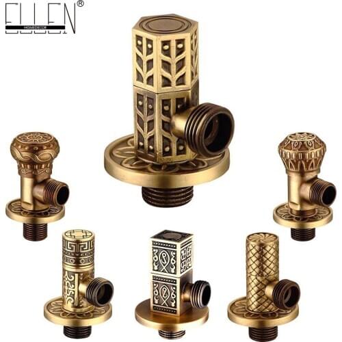 Vidric Antique Bronze Angle Valves 1/2"malex 1/2" male Brass Bathroom Angle Stop Valve Bathroom Filling Valves ELFV04