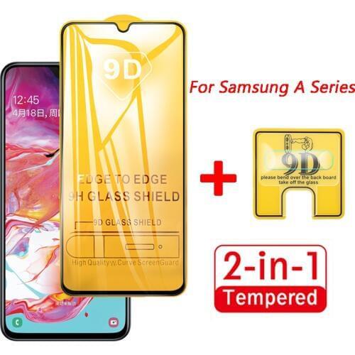 9D Tempered Glass For Samsung Galaxy A70 A50 A30 A20 Screen Protector For Galaxy A 70 50 30 20 Protective Camera Lens Full Cover