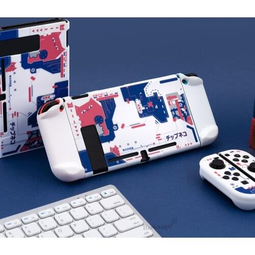 Electrical Circuit Cat Protective Case For Nintendo Switch Split Shell Hard Cover NS Game Case Box For Nintendo Switch Access