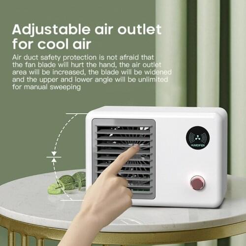 1Pc New Desktop Water-cooled Fan Mini Air Conditioning Refrigeration Spray Air Cooler USB Charging Cold Air Humidifier