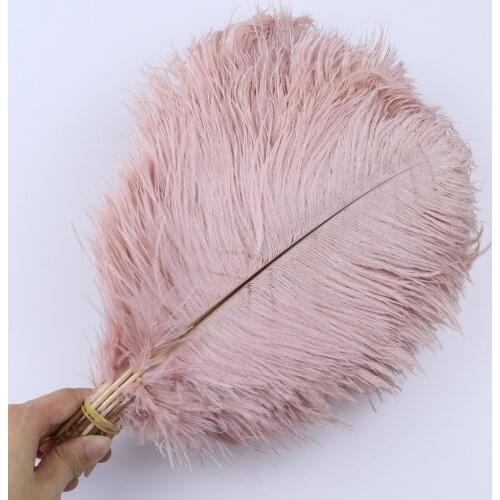 10Pcs Colored Ostrich Feathers DIY Wedding Clothes Decoration Carnival Jewelry Accessory Soft Natural Plumes for Crafts 30-35CM