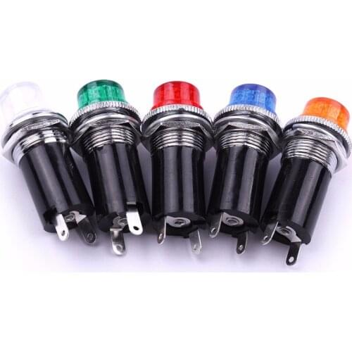 2/5/6PCS AC220V 10W DH16-HS LED Signal Light Indicator Light Green Yellow Blue White Color For Indicator Signals LED Lighting