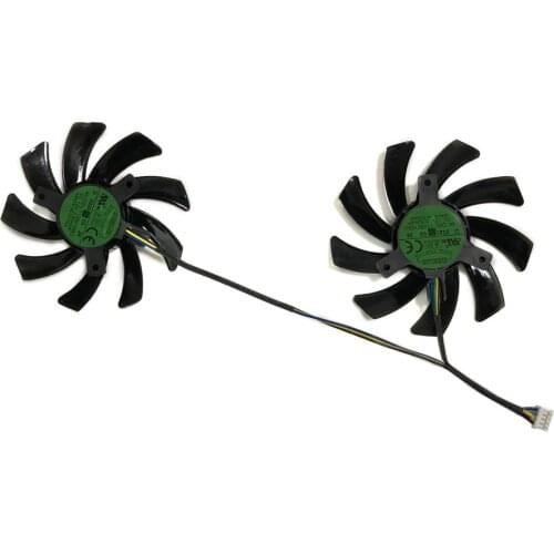 2Pcs/Set T129215SH 4Pin Dual Fan VGA GPU Cooler For VisionTek R9 380X 4gb R9-390 8GB Graphics Video Cards Replace