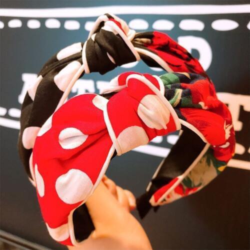 24pcs/lot DIY Multi Simple Floral Wave Point Splice Head Band Wide Tie Knot HeadBands Hair Styling Tools Accessory HA1141