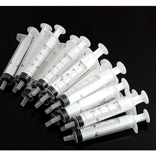 50 Pieces/Set 5ml Syring Sharp Tip Syringe Plastic Sterile Syringe Ink Cartridge Pets Nutrient Sample Measuring For Various Gels