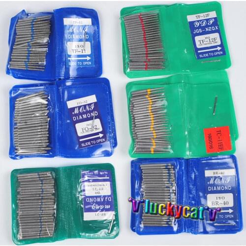50pcs Dental Diamond FG High Speed Burs for Polishing Smoothing SF SERIES Dental Burs 1.6mm