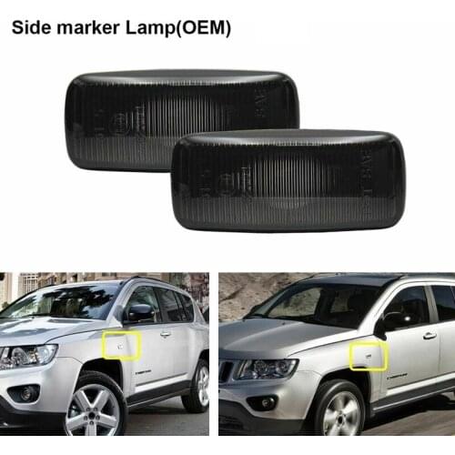 Car Dynamic LED Side Marker Fender Blinker Signal Light for Jeep Compass Patriot Commander Liberty Chrysler 200 300
