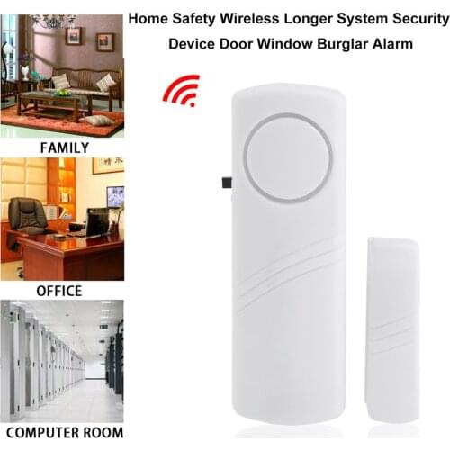 Door Window Wireless Burglar Alarm with Magnetic Sensor Home Safety Wireless Longer System Security Device White Wholesale
