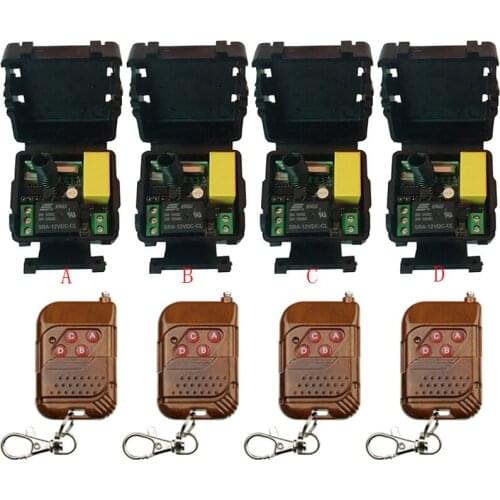 Wireless Remote Control Light Switch 10A Relay Output Radio 220V 1 Channel 1CH Receiver Module + 50-500M Transmitter Garage Door