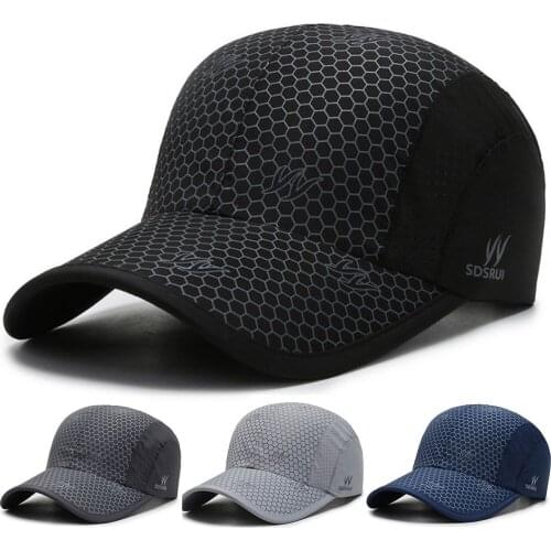 Clape Baseball Cap Quick Dry Dad Hat Unisex Summer Solid Thin Mesh Portable Quick Dry Breathable Sun Hat Golf Tennis Running