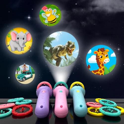 Children Hand Projection Flashlight Luminous Toy Baby Early Education Educational Cognitive Pattern Comforting Story Toy