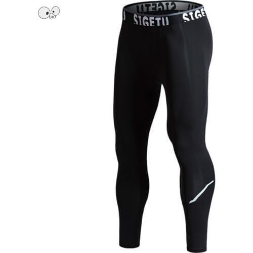 Dry Fit High Elastic Mens Compression Running Tights Crossfit Gym Fitness Leggings Training Pants Trousers Jogging Sportswear