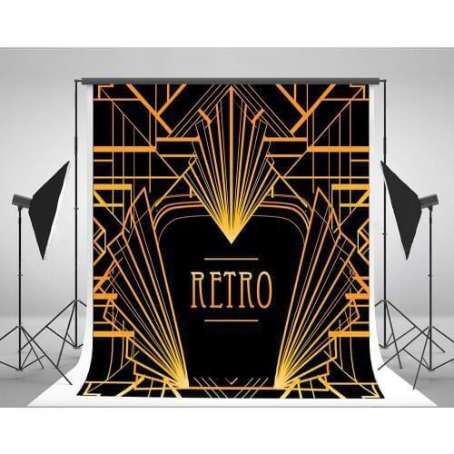 VinylBDS Birthday Photography Backdrop Gold Black Photography Backdrop Magical Background Microfiber Backgrounds For Photo