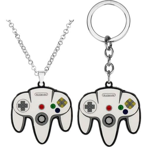 Hip Hop Creative Jewelry Game Controller Necklace&Keychains Boyfriend Perfect Gift Video Game Controller Pendant Car Keyring