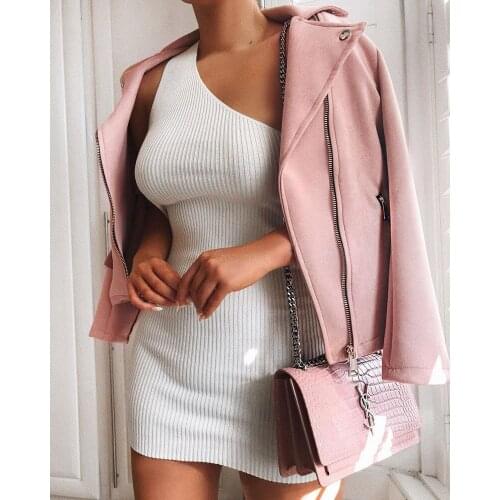 Summer Fashion Womens Single Shoulder Sleeve Short Mini White Dress