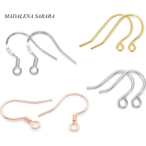 MADALENA SARARA Jewelry Handmade DIY accessories Sterling Silver Earring Hooks For Jewelry Making Three Types Options