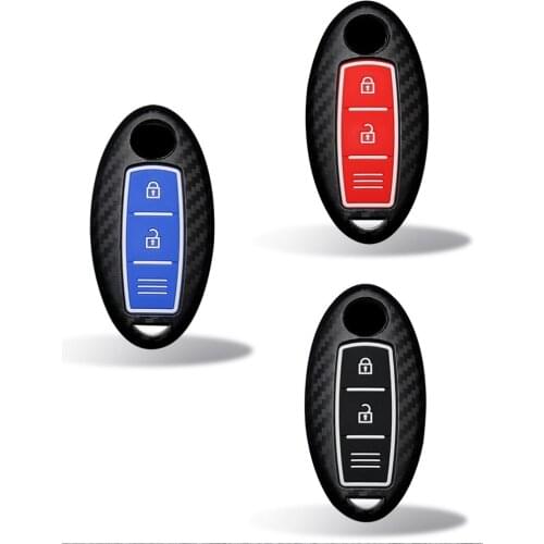 Matte Carbon Fiber ABS silicone Car Key Cover For Nissan Qashqai J10 J11 X-Trail t31 t32 kicks Tiida Pathfinder Murano Note Juke