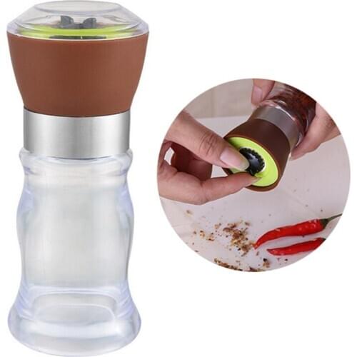 Salt Pepper Mill Grinder Pepper Grinders Shaker Spice Container Kitchen Manual Grinding Bottle Seasoning Condiment Jar Holder