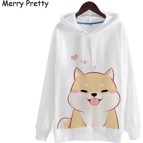 Merry Pretty Fashion Female Sweatshirt Casual Womens Long Sleeve Pullovers Loose Animal Print Hoodies Girls Sweatshirts