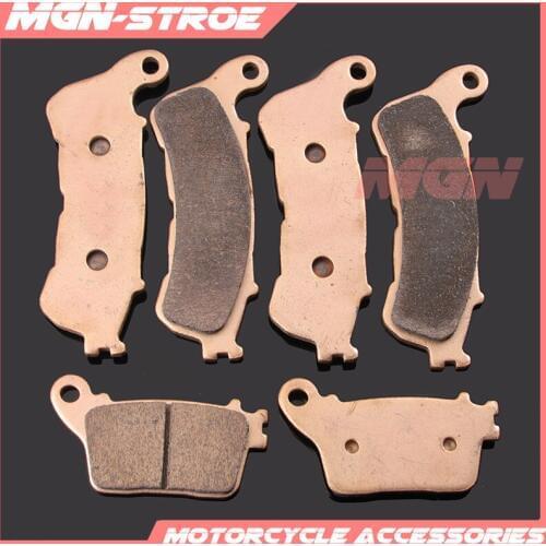 Motorcycle metal sintering brake pads For HORNET 600 CBF600 2007 2008 2009 2010 2011 2012 2013 CBR600F 11-16 12 13 14 15 ABS