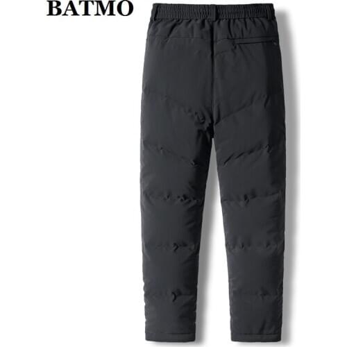 BATMO 2020 new arrival winter 80% white duck down pants male,warm thicked trousers men plus-size L-8XL 30217