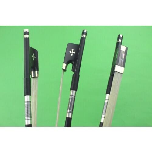 New PRO 4/4 Carbon fiber cello bow ebony frog Inlaid Cross high quality